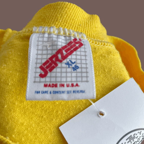 Jerzees Orange Bowl Tee | Buffalo Graphic Yellow | Size XL | Vintage - Picture 4 of 5